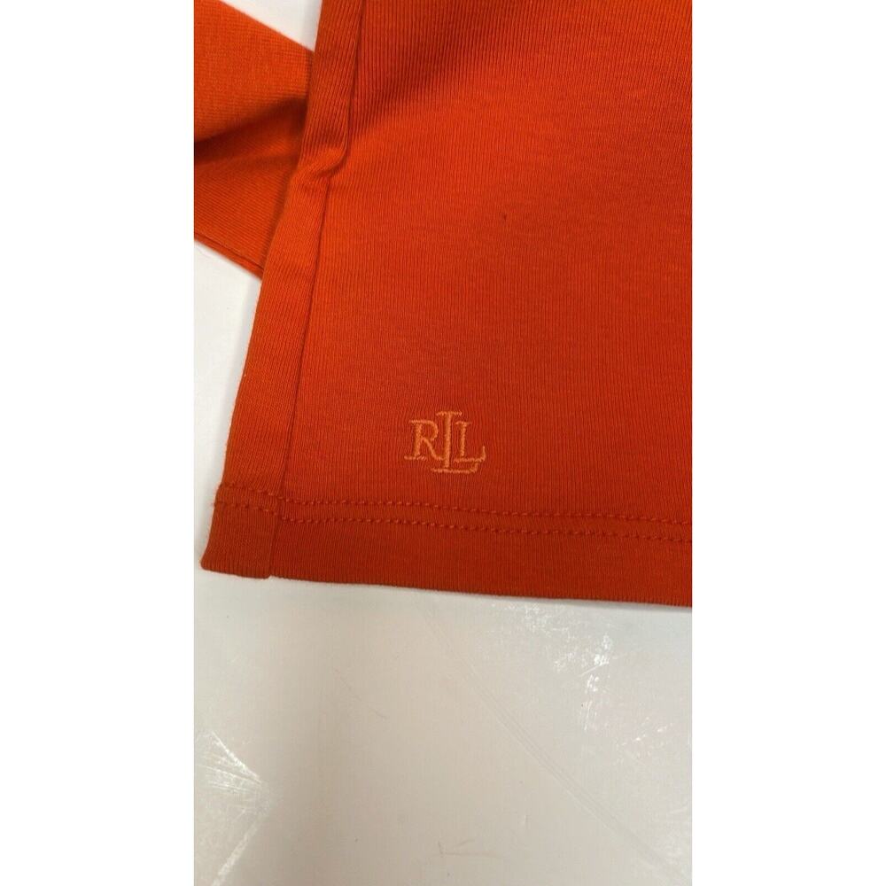 Lauren Ralph Lauren Women's BLACK LABEL Long-Sleeve Top, Orange, PS - Picture 3 of 5